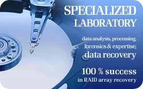 RAID Data Recovery, data rescue from disk arrays: 100% success rate